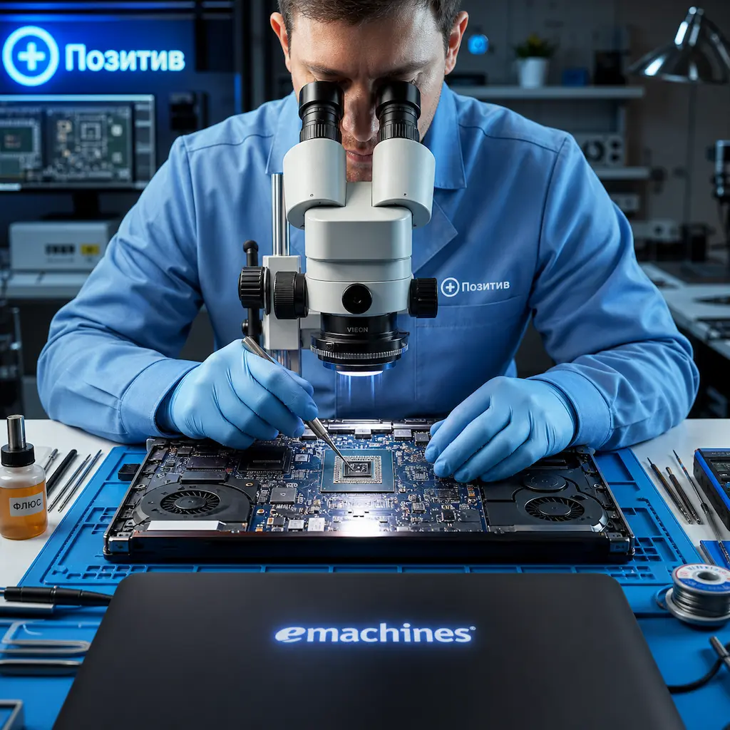 Замена видеокарты ноутбука Emachines в Горелово