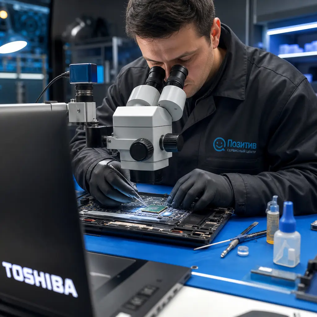 Замена видеокарты ноутбука Toshiba в Горелово