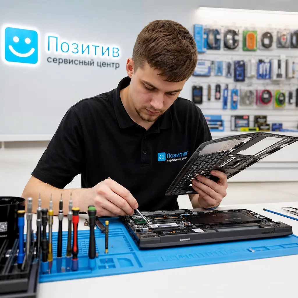 заменить клавиатуру на ноутбуке Lenovo в Горелово