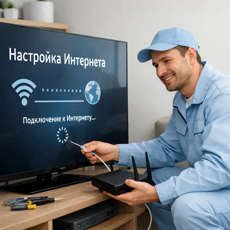 Настройка интернета на ТВ в Горелово