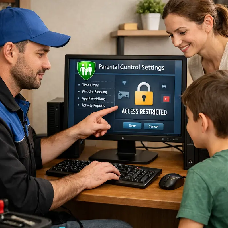 Родительский контроль на компьютере и ноутбуке в Горелово