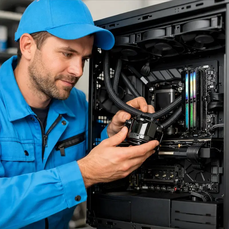 Установка СЖО на ПК в Горелово