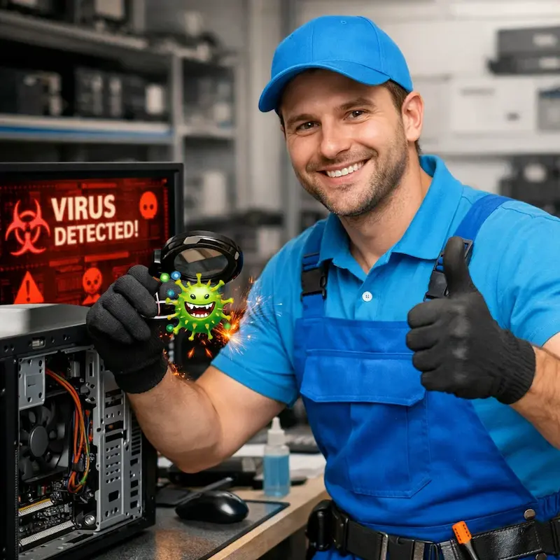 Удаление вирусов с компьютера в Горелово